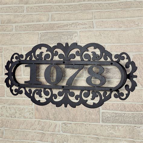 house numbers metal black on brick wall|black house address numbers.